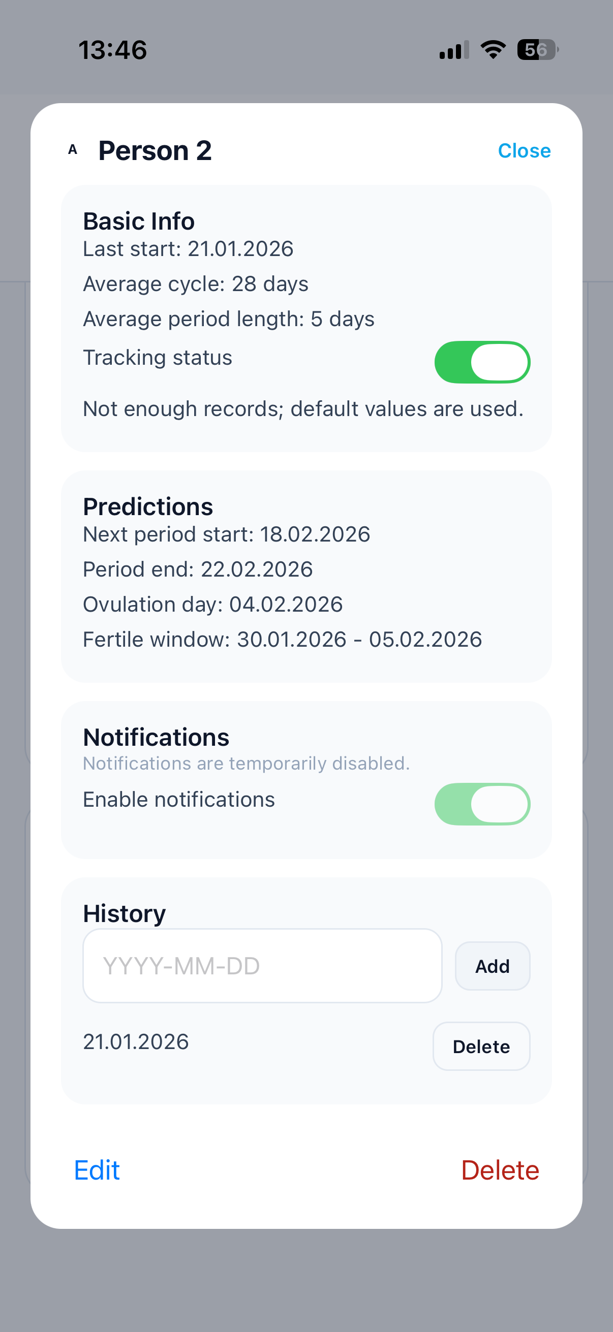 Reminders and predictions